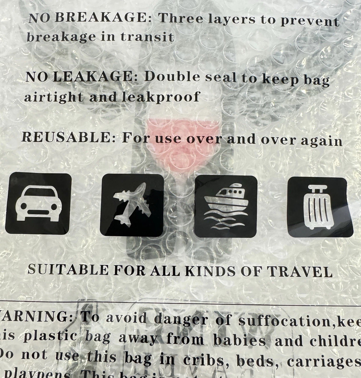 4-Pack Wine Travel Leak Free Reusable Bottle Protector Sleeve Wine Travel Bag