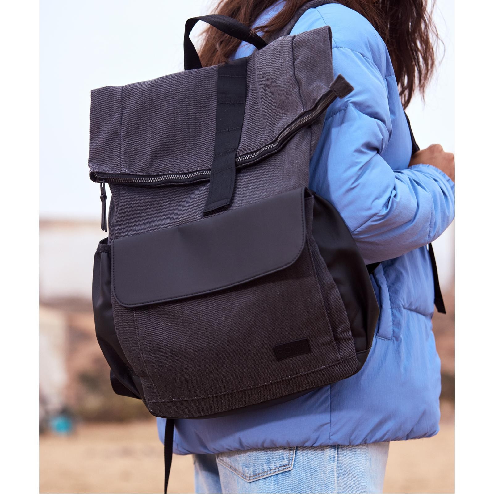 Mochila Roxy Mujer Punto de Fusión Mediana Correa Ajustable - Antracita