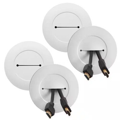 Legrand Wiremold In Wall Low Voltage TV Grommet Kit 2 Pack Cable Hide MountingAV
