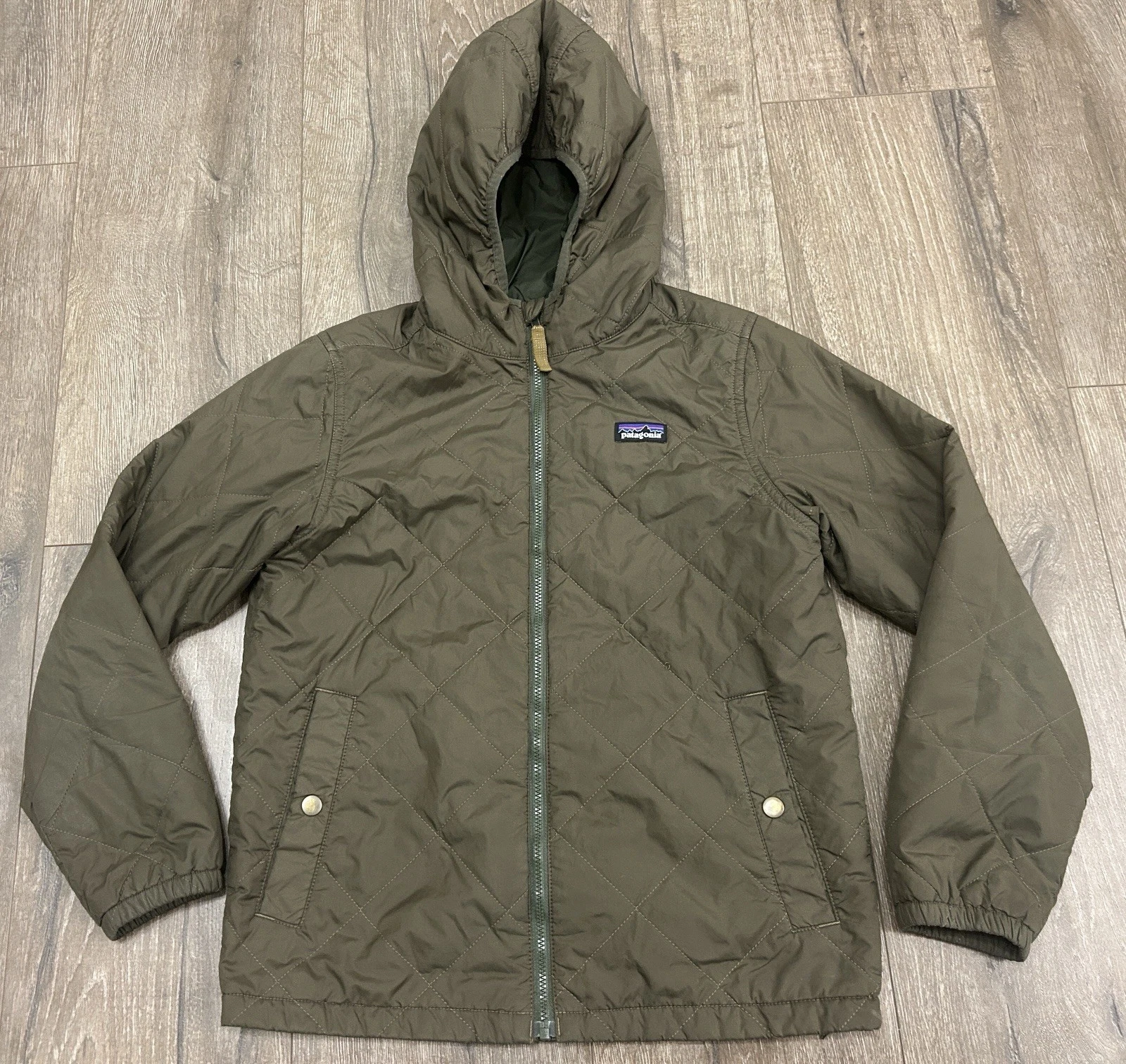 Patagonia Diamond Quilt Hoody Jacket Kids Medium (10) Hooded 68055
Opens in a new window or tab