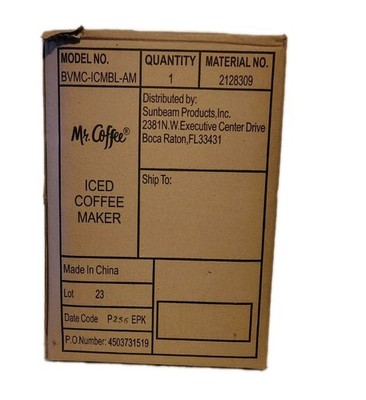 Mr. COFFEE Single Serve Iced Coffee Maker - 22 Oz. Tumbler  Model BVMC-ICMBL-AM 