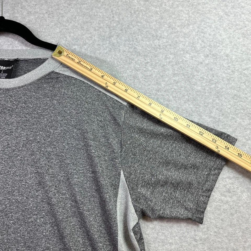 NBN Gear Mens Sz Large Short Sleeve Crew Neck T Shirt Gray Colorblock - Image 4 of 4