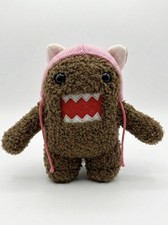 Domo Kun 7  Plush NHK 605 w/ Cute Pink Cat Hat Domo Limited Edition 2011 RARE 