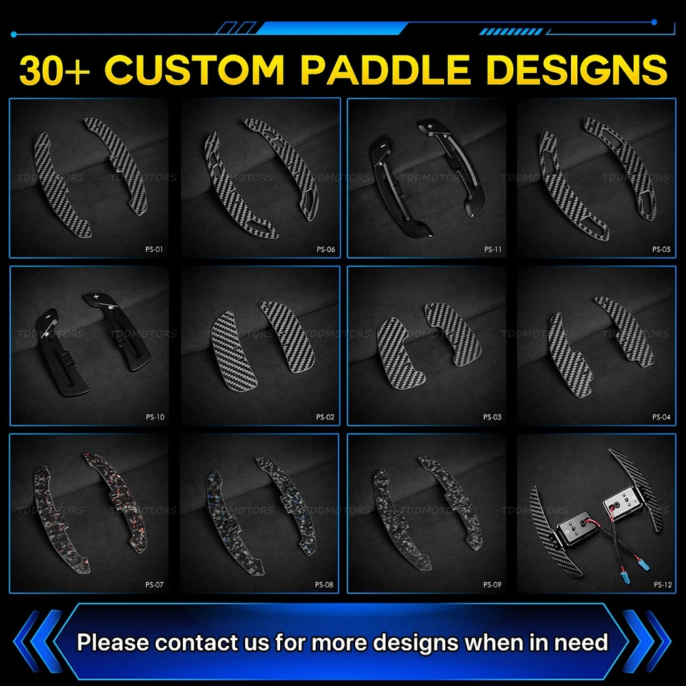 Real Carbon Fiber Magnetic Paddle Shifters for Steering wheel S4 S5 5RS3 S3 A3 - Image 4 of 4