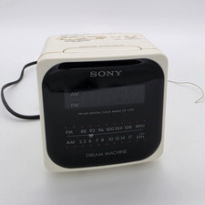 Sony Dream Machine ICF-C120 AM/FM Digital Alarm Clock Radio White. Tested.