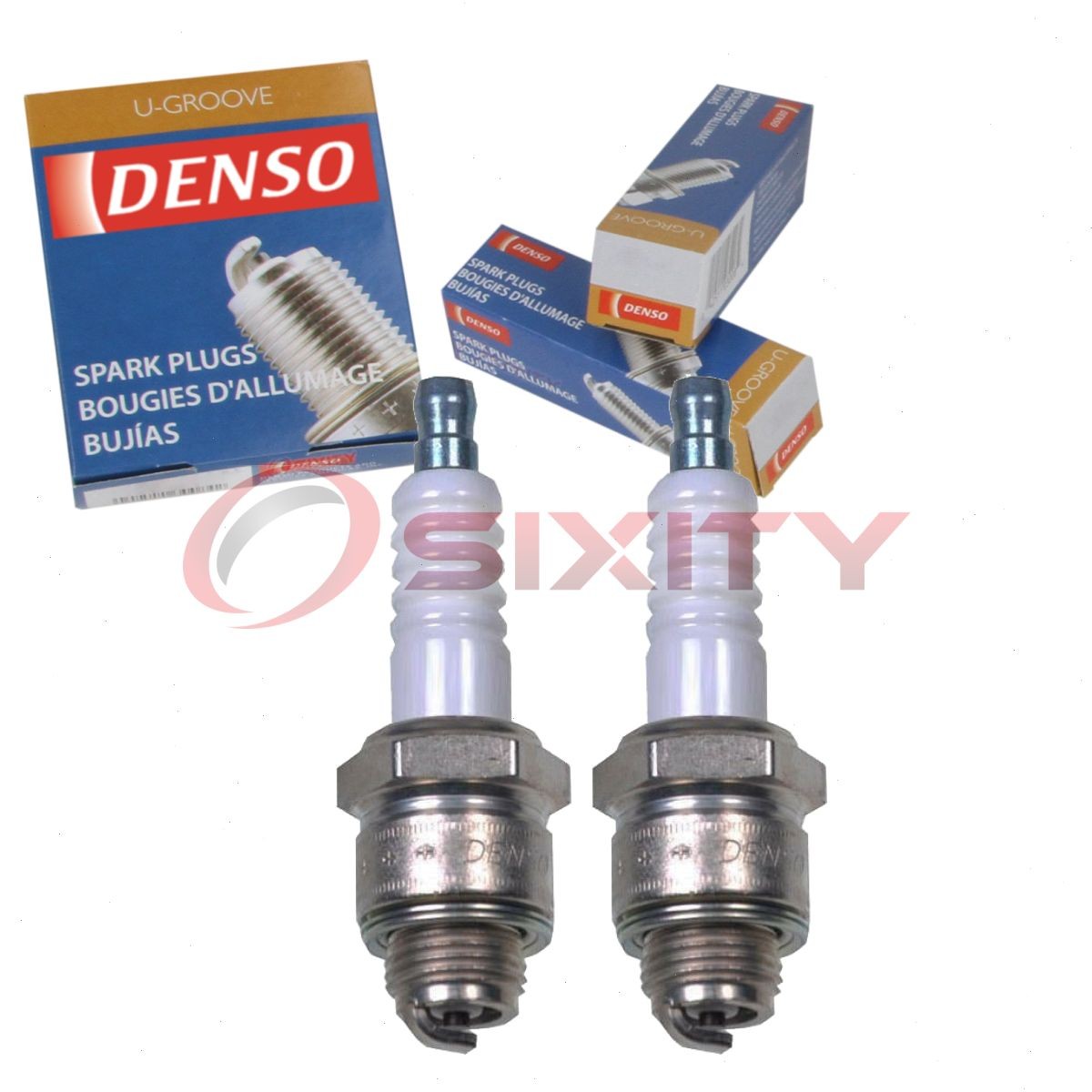 2 pc DENSO 6008 Standard U-Groove Spark Plugs for W14-U 3210 295 Ignition cf
