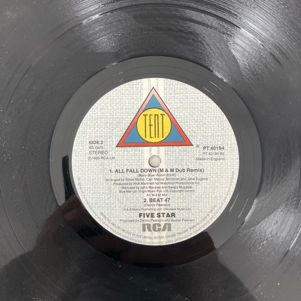 5 Star - Let Me Be The One 12" Vinyl Single LP 1985 Tent Records Top Condition Foto 4 de 4