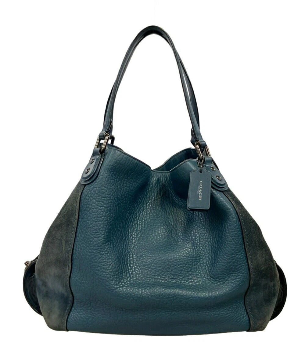 Coach Women's Suede Exterior Blue Bags & Handbags for Women for