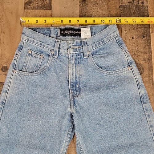 Levis Silver Tab Straight + Loose Boys Youth 8 XS Denim Blue Jeans Casual - Picture 9 of 12