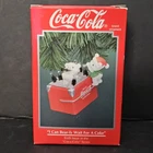 Vtg Enesco  Bearly Wait Christmas Ornament Coke Bears in Cooler 1994