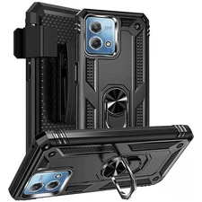 For Motorola Moto G/Stylus 5g (2024) - Case Belt Clip Holster Swivel Metal Ring