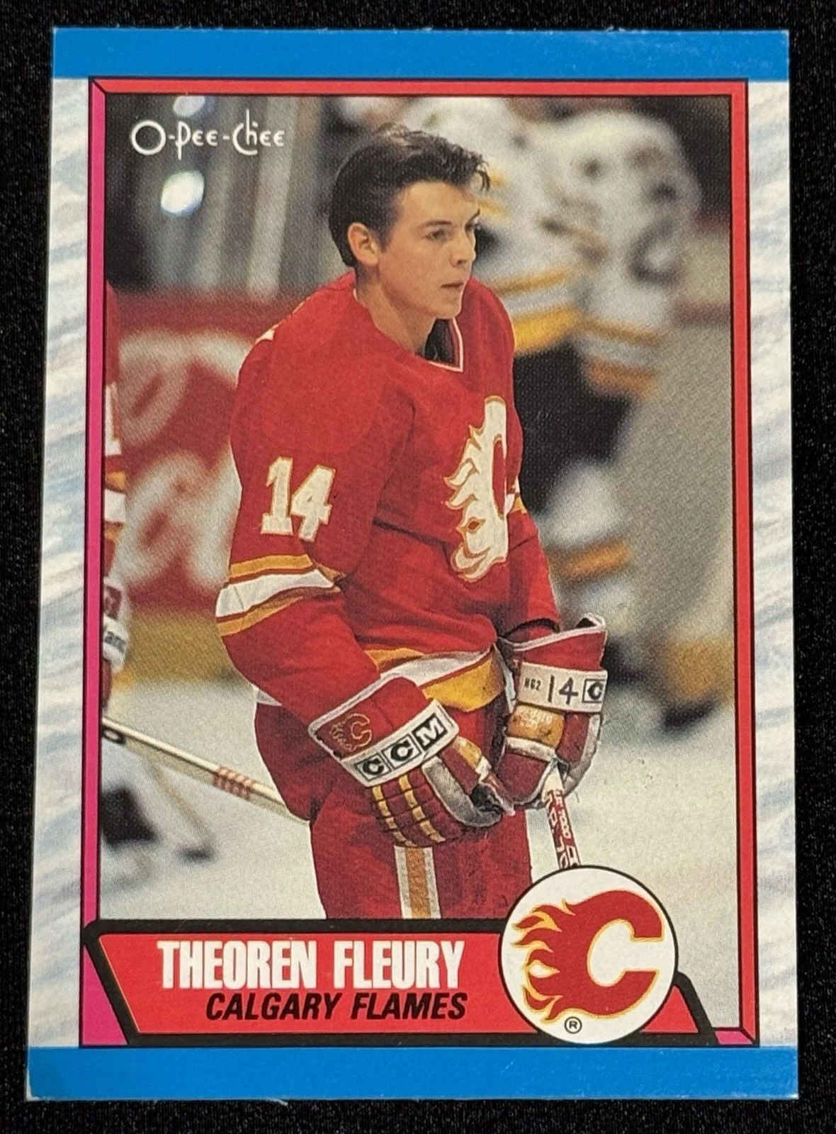1989-90 O-Pee-Chee Theo Fleury Rookie Calgary Flames #232