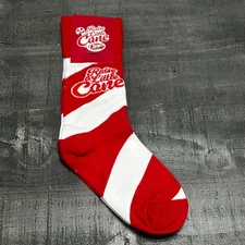 Raising Cane’s Raise Red A Candy Cane Crew Socks Cotton Blend 7-12 M/ 6-11 W NEW