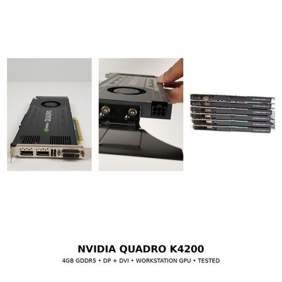 6x NVIDIA Quadro K4200 4GB GDDR5 PCIe Workstation GPU DP DVI Tested