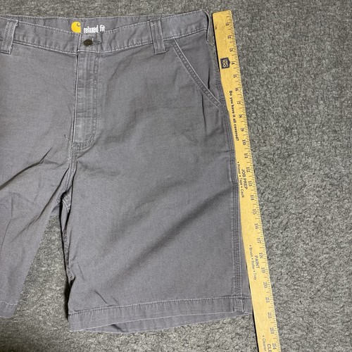 Carhartt pantaloncino uomo 38 grigio denim piatto davanti vestibilità rilassata tasche 102514-039 - Foto 7 di 20