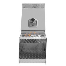 Aluminum Semi Truck Side Mount Tool Box 25x28x12 Saddle Step Storage Aluminum Semi Truck Side Mount Tool Box 25x28x12 Saddle Step Storage