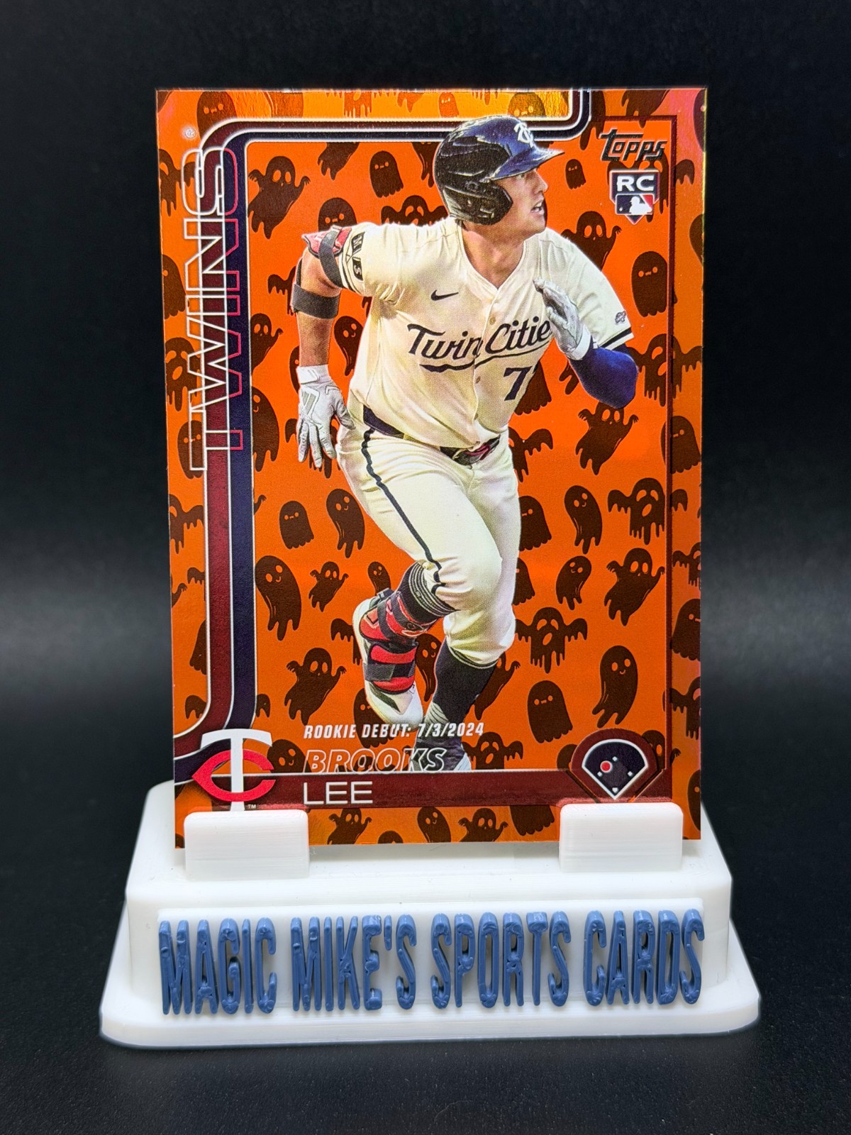 Brooks Lee Rookie 2025 Topps Update #US243 Holiday Ghost Foil Twins SP RC