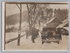 BUICK Auto Winter Kennzeichen Th Thüringen Ortschaft am Fluß - Altes Foto
