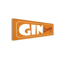 Holzschild 10X27 Cm Gin Lounge Essen Trinken Deko Geschenk Holz Schild