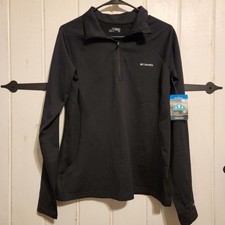 Columbia Womens Track Jacket Running Long Black Sleeve Size Medium