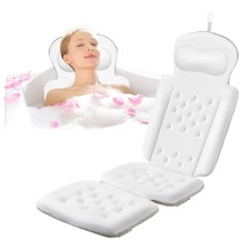 Luxury Full Body Bath Pillow for Bathtub, Bath Pillows for Tub with Mesh Laun...