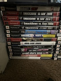 PlayStation 2 PS2 48+ Game Lot With Controllers