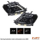 for Nissan Patrol Y62 12-19 Black DRL Full LED HeadLights & Sequential Indicator