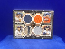 2018 Topps Museum Quad Relic Altuve Correa Bregman Springer Jersey /75 Astros