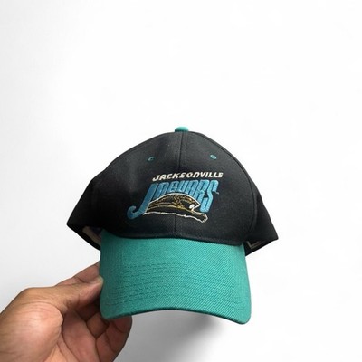 VTG Jacksonville Jaguars Banned Logo Blockhead Script Hat Snapback NFL Football