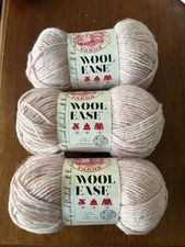 (3 Pack) Lion Brand Yarn 620-104 Wool-Ease Yarn, Blush Heather