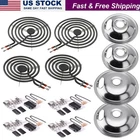 MP22YA Electric Range Burner Element Set with Drip Pans For Whirpool Frigidaire