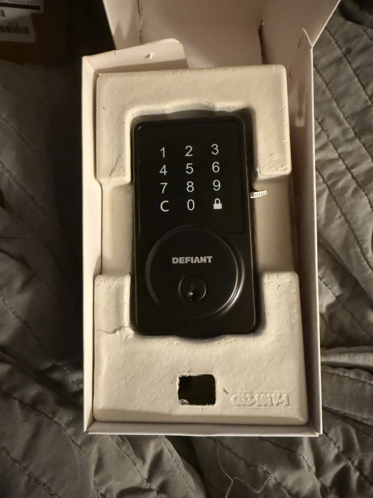 Sq. Aged Bronze Electronic Single Cylinder Deadbolt Wi-Fi Enabled Power hubspace