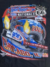 NHRA DRAG RACING OFFICAL 2024 ROUTE 66  NATIONALS blk  EVENT T SHIRT  SIZE 3X