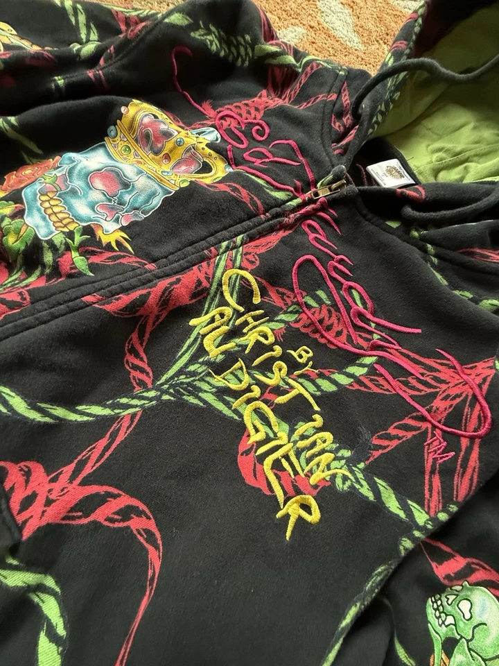 Vintage Y2K Super Detailed, Ed Hardy Jacket ￼ - Image 4 of 4
