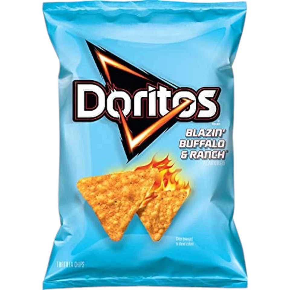 Paquete de 2 chips de tortilla Doritos Blazin Buffalo & Ranch 9,25 oz Foto 2 de 4