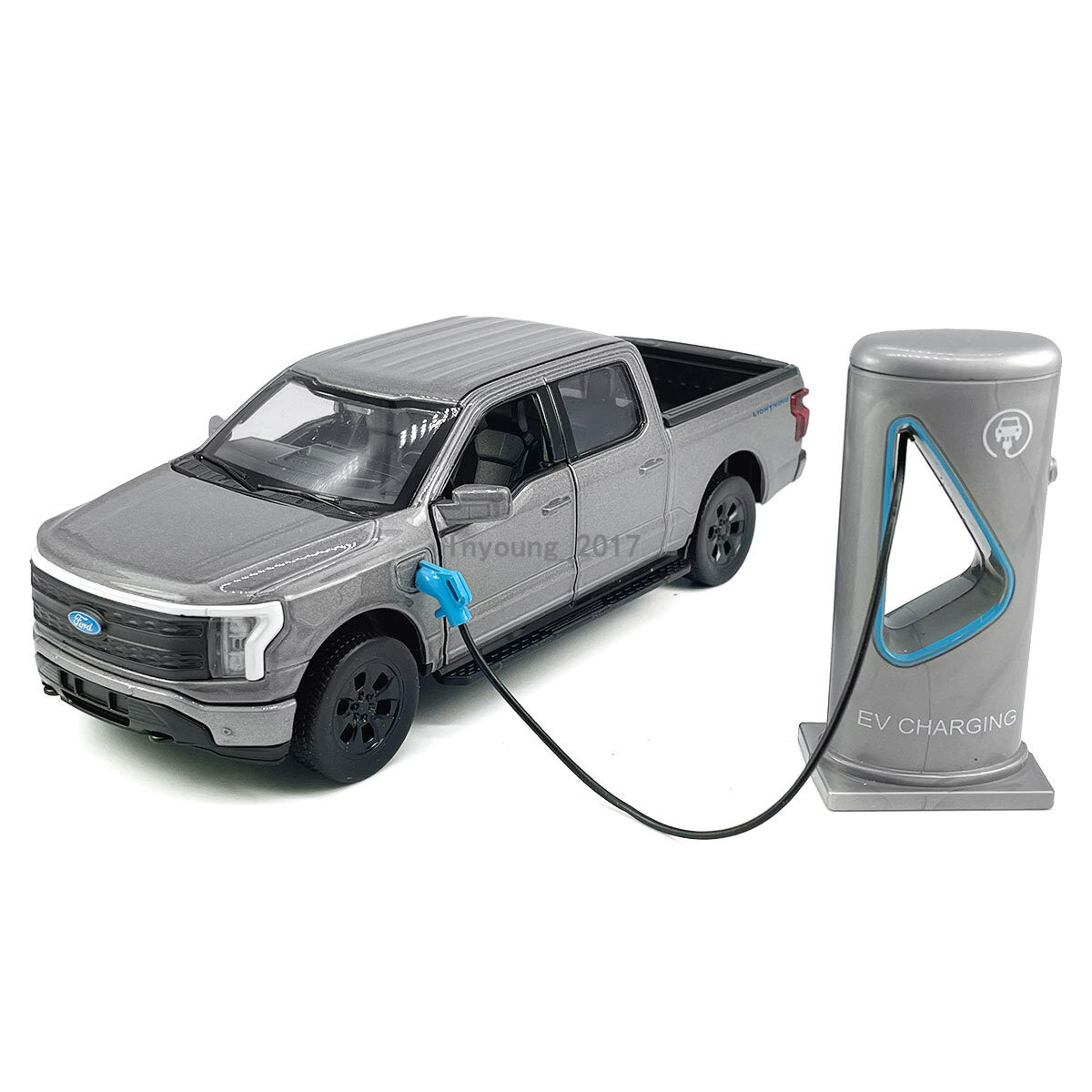 1/36 Ford F-150 Lightning Pickup Truck Model Car Diecast Toy Cars Pull Back Gray