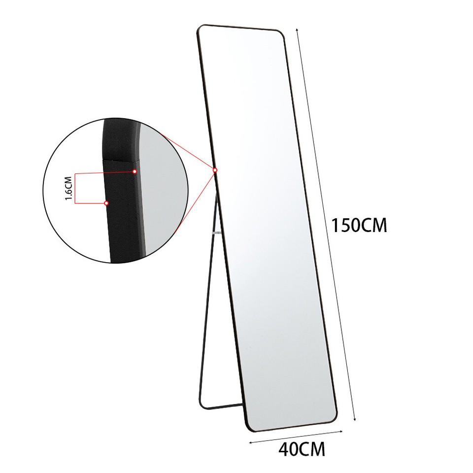 150cm Free Standing Full Length Bedroom Mirror Dressing Make up Long ...
