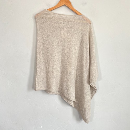 Peter Millar Cashmere Poncho Cape Women One Size Ash Gray Asymmetrical New