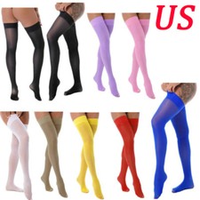 Womens Glossy Thigh Highs Stockings Nylon Over the Knee Socks Party Tight