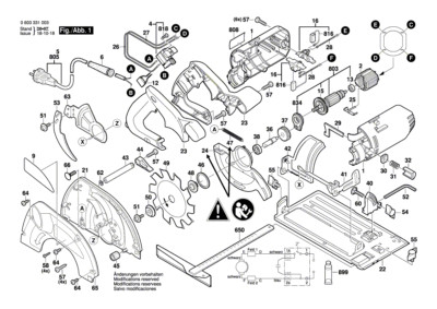 Bosch Ersatzteile für PKS 66 Handkreissäge