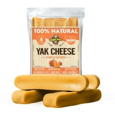 Pumpkin Yak Chews – Safe and Easily Digestible Himalayan Yak Milk Chew for Dogs