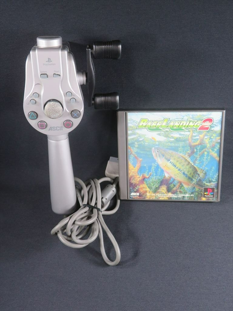 ps tsuricon 1 manette de pêche sony ps1 ps2 jeu japonais ASCII bass landing 2 jp