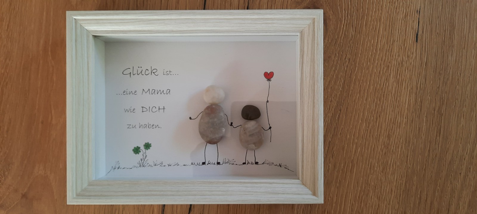 Steinbild, 3D Rahmen, 15x20cm, Handarbeit