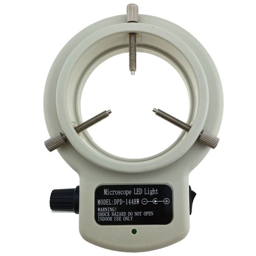 Anillo Microscopio Fuente de Luz 144 LED Brillo Ajustable Iluminador Lámpara Bombilla - Imagen 10 de 10