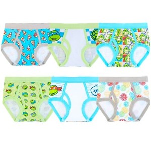 NINJA TURTLES Toddler Boy's size 2T/3T BRIEFS 6-Pair COTTON ~ New in Package