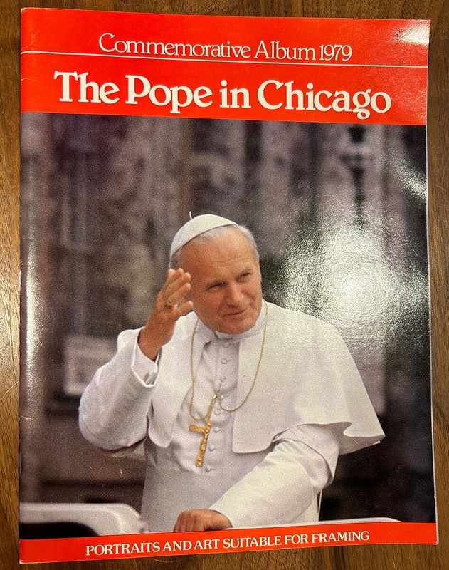 The Pope in Chicago Commemorative Album 1979, John Paul II, Follett Pub. 1979
