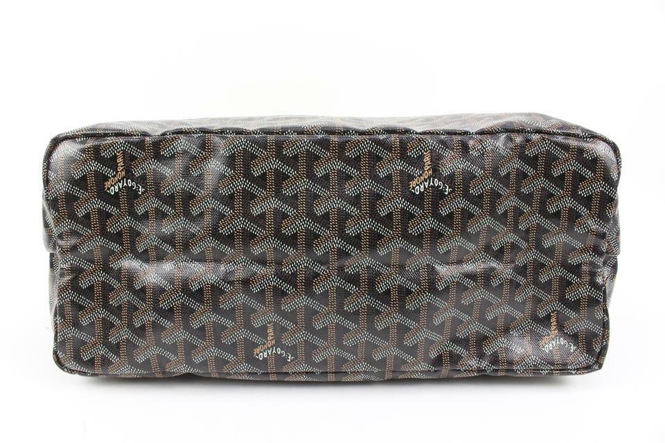 Goyard Black x Brown Chevron St Louis PM Tote Bag with Pouch Goyard Black x Brown Chevron St Louis PM Tote Bag with Pouch
