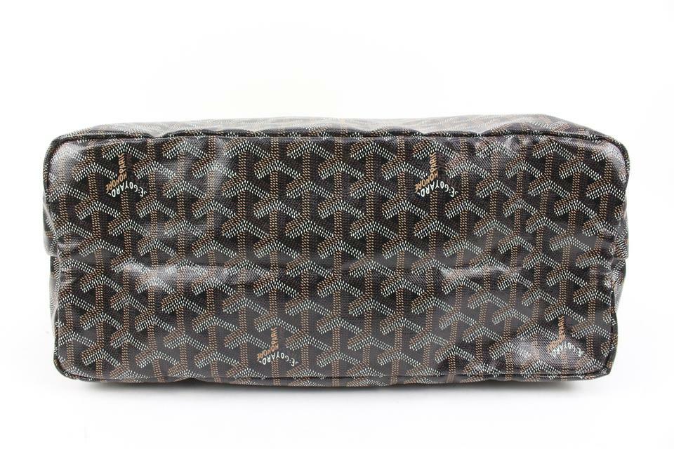 Goyard Black x Brown Chevron St Louis PM Tote Bag 17gy126s