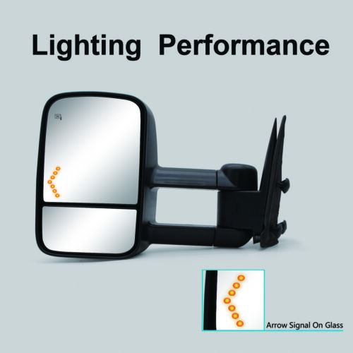 Pair Power Heated Tow Mirrors Fits 1999-2002 Chevy Silverado Sierra 1500 2500 HD - Picture 4 of 11