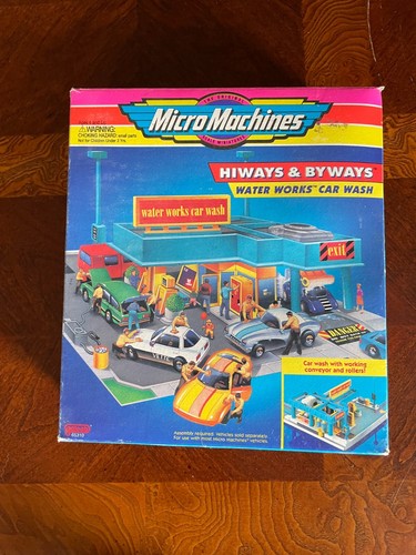 Micro Machines Hiways & Byways Water Works Car Wash Playset Vintage 1993 Galoob